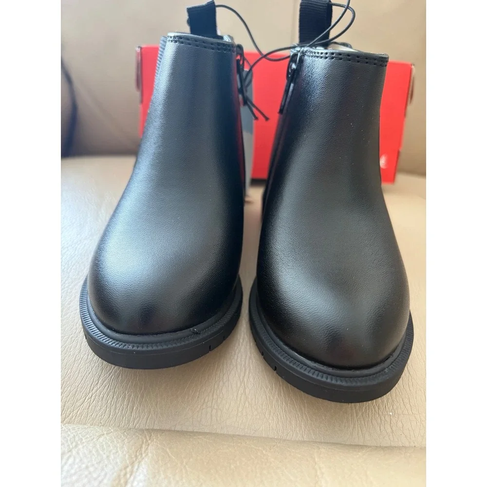 Cat & Jack Tanner Black Toddler Boots Size 6 Side Zip Chelsea Ankle Boots‎ NIB